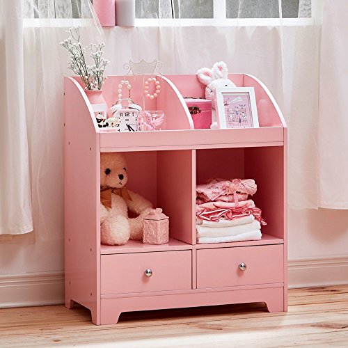Teamson Kids Windsor Wooden Storage Cubby, Pink