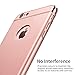 RANVOO [Clip-ON iPhone 6s/6 Case, 3-Piece Ultra Slim Hard Case, Rose Gold