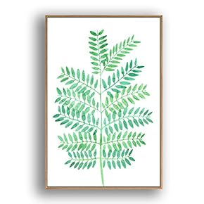 Framed Canvas Wall Art for Living Room, Bedroom Leaves Canvas Prints for Modern Home Decoration Ready to Hang - 16"x24" inches