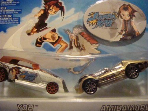 Hot Wheels Shaman King Dual Set = YoH / AmiDaMarU Custom Exclusive Cars Yu-Gi-Oh Includes Sticker Scale 1/64 1998 Collection