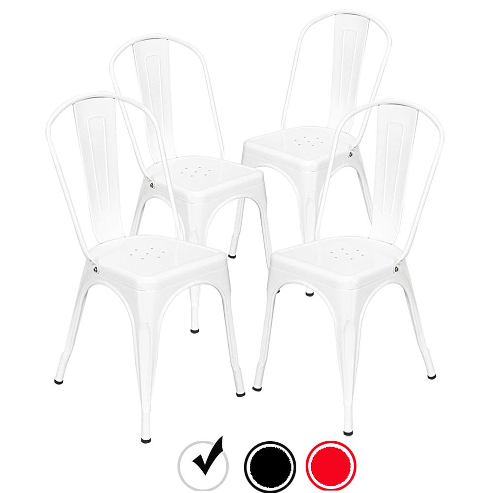 Best 6 pack of white metal chairs