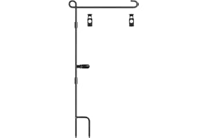 Nirohee Garden Flag Stand,12x18 Garden Flag Holder for Lawn Yard,Premium Yard Sign Stakes Hanger with Clip and Two Stoppers,Metal Mini Banner Flagpole for Outside Christmas Memorial Labor Decorations