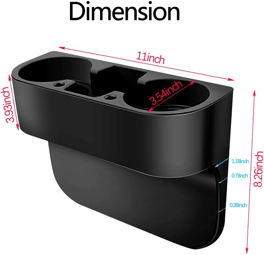 Heart Horse Cup Holder Portable Multifunction Vehicle Seat Cup Cell Phone Drinks Holder Box Car Interior Organizer (Black): Automotive