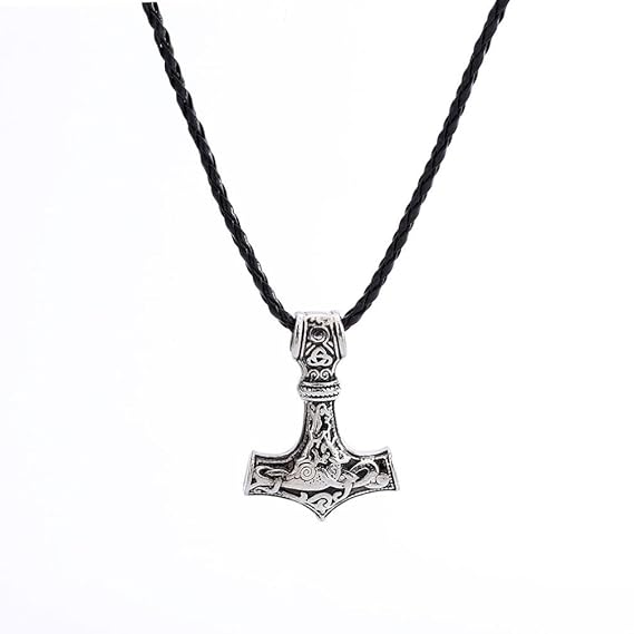 Kette Schmuck Halskette Damen DAY.LIN Hammer Of Thor Mjolnir Anhänger Halskette nordischen skandinavischen Viking Hammer