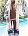 Bsubseach Womens White Blue Print Long Chiffon Beach Blouses Cardigan Kimono Bikini Cover Up Swimwear Kaftan