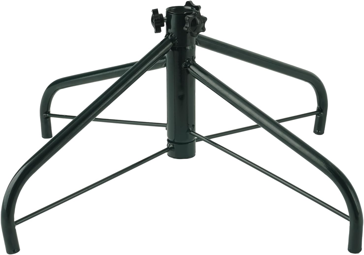 Tree Stands - FlyGulls Christmas Tree Stand for Live Tree Christmas Tree Base for Artificial Trees 7.5 feet Folding Metal Xmas Tree Stand for 0.9 Inch Diameter Tree Pole (Green, 17 Inch)