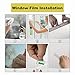 Window Films, No Adhesive Static Decorative Privacy Frosted Window Films for Glass (White, 17.7 x 78.7 inch)