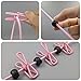 Kalevel Travel Clothesline with Clothespins for Hotels Cruise Ships Portable Elastic Clothesline Outdoor Camping Retractable Laundry Clothes Drying Line 10 Feet with Spacers (Pink)