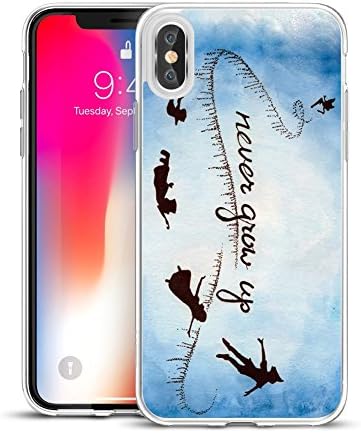 Viwell Compatible with Apple iPhone Xs Case (2018) Compatible for Apple iPhone X Case (2017) TPU Soft Case Rubber Silicone Never Give Up