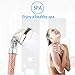 LED Shower Head Fywonder, Prevention of Hair Loss Ionic Shower Head, Negative Ionic Double Filter Removes Heavy Metals, Chlorine - 7 Color Changing