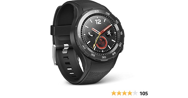 HUAWEI 55021666 Smartwatch 2 (4G/LTE, 4 GB ROM, Android Wear, Bluetooth,  WiFi) Carbon Negro Sport Strap : Amazon.es: Electrónica