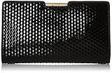 MILLY Geo Debossed Sm Frame Clutch, Black