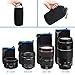 ESDDI Lens Case Lens Pouch Thick Protective Camera Bag Inside with Blue Soft Plush Neoprene Bags for DSLR(Canon, Nikon, Pentax, Sony, etc. 4-Pack)