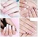 Vrenmol Poly Gel Nail Brush Dual-ended Slice Shape Tool with 100pcs Clear Dual Nail System Form Fake Nail Tips for UV Gel Nail Polish 10 Size