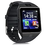 ANDROSET Universal Bluetooth Smartwatch for Android/IOS Touch Screen Smart Phone Mate - Black