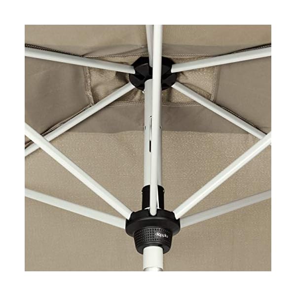 Doppler Active Auto Tilt 300x200 - Moderner Kurbel Sonnenschirm - Knickbar - ca.300x200 cm - Natur – Bild 6