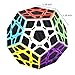Dreampark Speed Cube Bundle [5 Pack] 2x2 3x3 Megaminx Skew Pyramid Carbon Fiber Sticker Magic Cube Puzzle Toy Set of 5