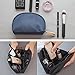 SHAKLAK PDTXCLS HaloVa Toiletry Bag, Mini Travel Cosmetic Bag, Portable Waterproof Makeup Pouch Tote Organizer Bag for Women Girls, Small, Black