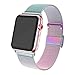 ADWLOF Compatible for Apple Watch Band 38mm 40mm,Stainless Steel Mesh Sport Wristband Loop with Strong Magnetic Closure Strap for iWatch Series 1,2,3,4,5,Colorful