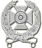 U.S. Army Expert Qualification Badge - BRIGHT NICKEL