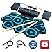 Drumskool Electric Drum Set, MIDI Electronic Drum Pad Set, Connect your phone to play along with included Drum Lessons, Speakers, Drum Pedals, Drum Sticks, 10 hours play time, Quickstart Guide