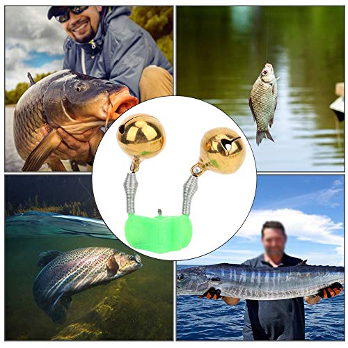 Heitune 5Pcs Bissanzeiger Doppeltes Bell Ring Alerter Angeln Werkzeuge Zubehör for Seerod – Bild 5