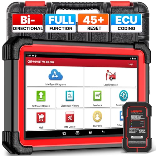 LAUNCH X431 CRP919E BT Multi-brand Car Diagnostic Case, ECU Coding, 45+ Service, Two-Way Control Wireless Bluetooth Diagnostic with DBScar VII, FCA AutoAuth, CANFD&DOIP, VAG Guided, IMMO