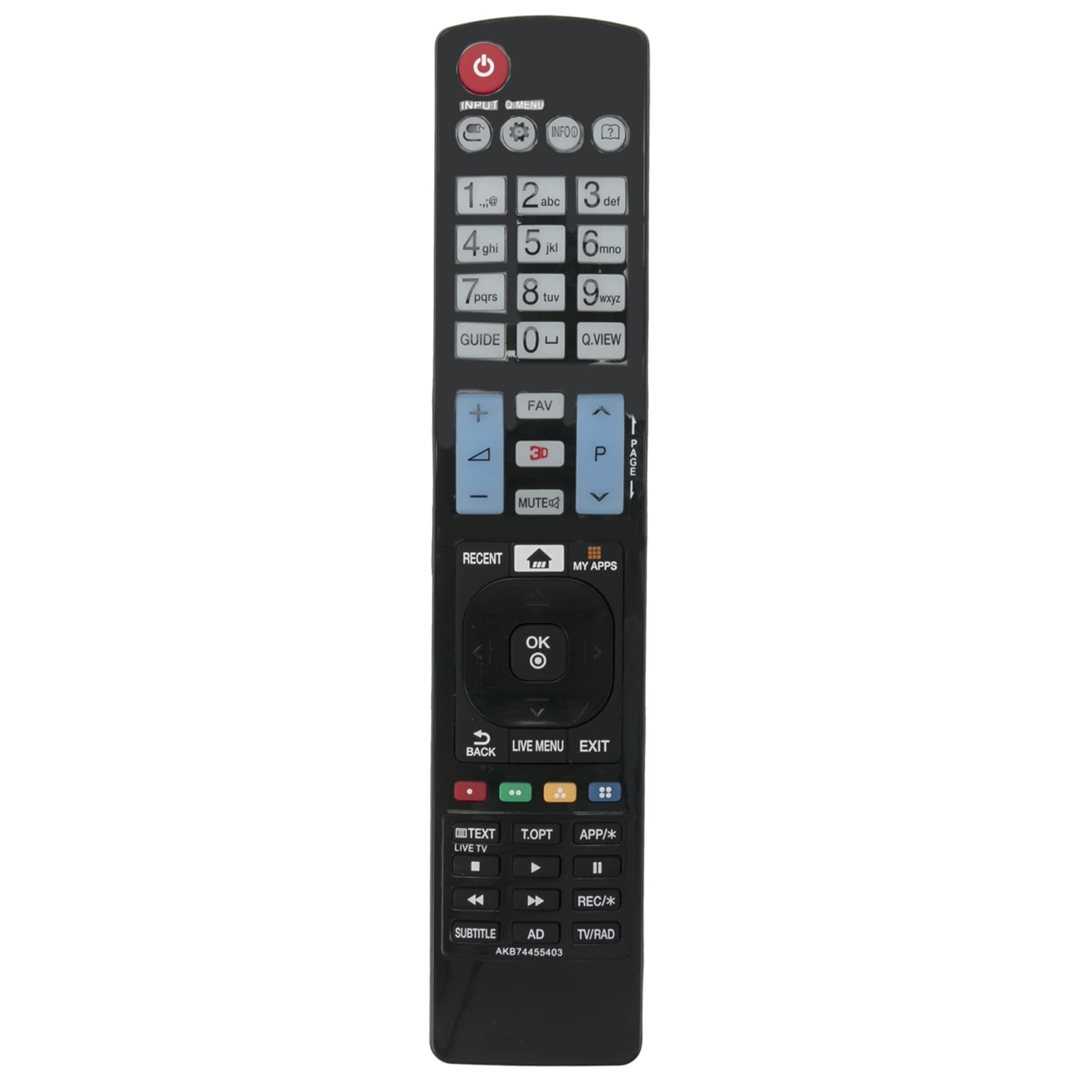 VINABTY AKB74455403 Replacement Remote Control fit for LG TV 47LM6700 55LM6700 42LM670S 42LV5500 42LF652 32LF65209 50LF652 55LF652 32LF652V 32LF653V 42LF652V 42LF653V 42LF6529