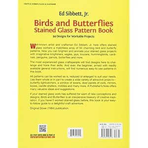 Birds and Butterflies Stained Glass Pattern Book: 94 Designs for Workable Projects