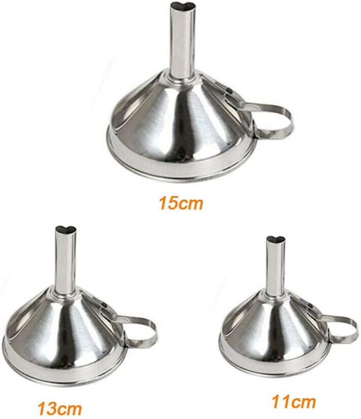 Stainless Steel Funnel, SENRISE Kitchen Funnels with Handles, Sizes