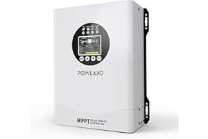 POWLAND 120A MPPT Solar Charge Controlle 12V/24V/36V/48V/60V/72V/84V/96V Auto,Max Input 230V Solar Charger, LCD Display Intelligent Regulator for AGM, Gel, Lithium ect