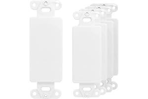 CHAOSSS &. ChaosssCo Wall Plate Decorator Keystone Insert, 0 Blank Port, 5 Pack White