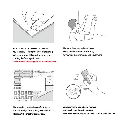 Finns Dry Erase SelfAdhesive and ReAdhesive Memo Board Sheet