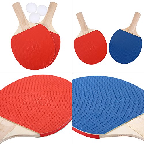 Portable Table Tennis Net Rack, Table Tennis Set 2 Bats and 3 Balls