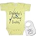 Daddy's Fishing Buddy -Cute Boutique Baby Bodysuit Onesie & Matching bib. Blue 3-6 Months