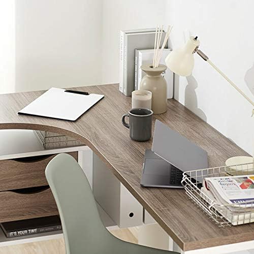 パソコンデスク 北欧 デスク おしゃれ L字 Pcデスク コーナーデスク L字型 収納 棚 ワークデスク 引き出し付き オフィスデスク ハイタイプ 学習机 L字デスク デンマーク 机 引き出し 勉強机 ホワイト ブラウン