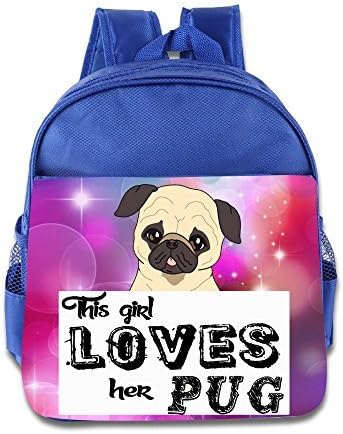This Girl Loves Her Pug Kids School Backpack Bag