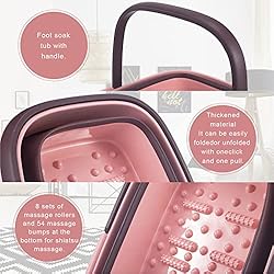 ALYSTER Collapsible Soak Tub with Handle For Foot