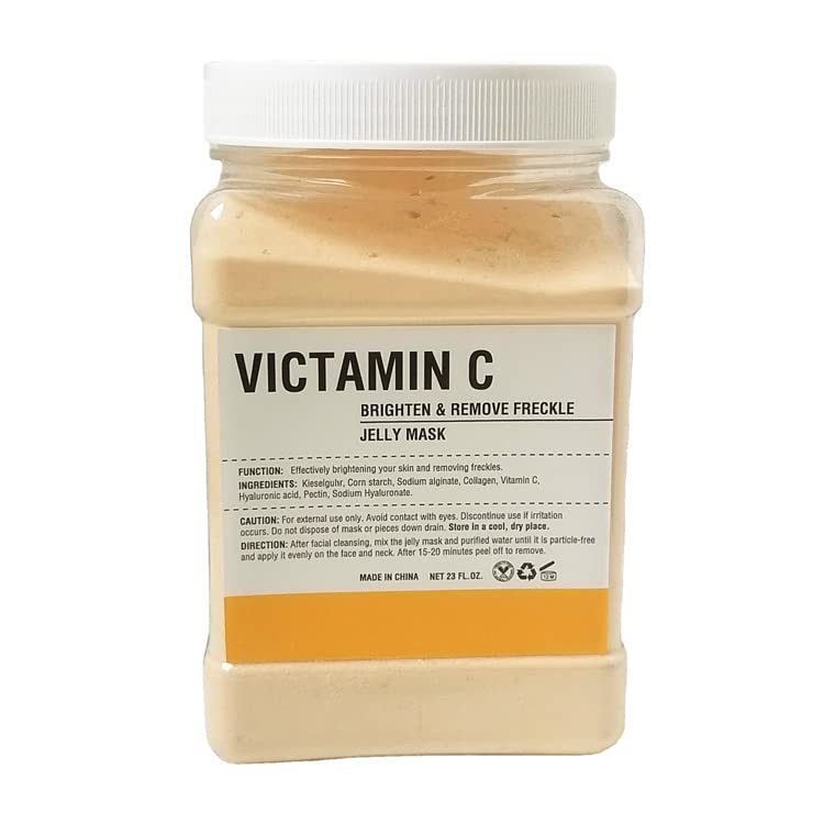 Vitamin C Jelly Face Mask - Orange Infused Skincare for Brightening, Relaxing Facial Spa Experience - Easy Peel-Off for Glowing, Beautiful Skin to Reduce Pigmentation