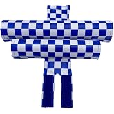 Classic Checkers BMX Pad Sets by Flite Blue and White 1.25" top Tube Diameter