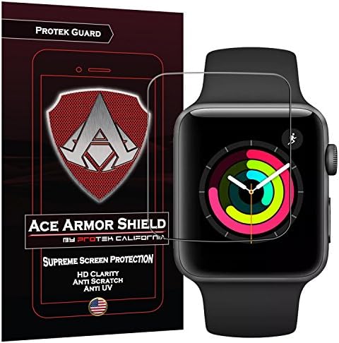 Apple Watch Series 2 and 3 42mm Screen Protector (6-Pack) Ace Armor Shield Full Coverage Screen Protector Clear Anti-Bubble Shield Guaranteed fit for Apple Watch Series 2/3