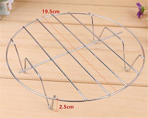 EvaGO Round Cooking Rack, Baking and Cooling Steaming Rack, Stainless Steel W Stand Rack, 2 Pack