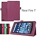 Fire 7 5th Generation Case,Mama Mouth PU Leather Folio 2-folding Stand Cover with Stylus Holder for 7
