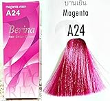 BERINA A24 PERMANENT HAIR DYE COLOR CREAM MAGENTA FASHIONS PUNK STYLE