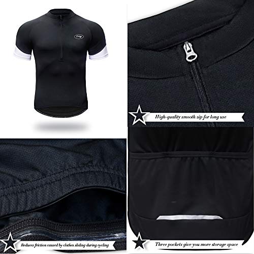 image for Dooy Men's Cycling Bike Jersey Short/Long Sleeves Biking Running Shirt