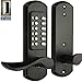 Hangcheng Left Handed Mechanical Door Lock Combination Left Handle Keyless Entry Door Lock-NOT a Deadbolt & Need to Drill Additional 4 Holes & Only for Single Bore Door