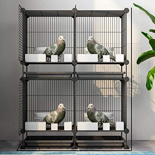 KUANDARM GroÃe Taubenkäfige Für Den Hausgebrauch Kombinierte Vogelhäuschen Aus Eisen Können Gruppiert Und Gepaart Werden, Black 75 * 35 * 96cm – Bild 6