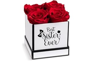 SOHO FLORAL ARTS Best Sister Gifts | Genuine Roses That Last for Years | Sister Birthday Gifts from Sister for Sister or Anytime | Rose Box Flowers for Delivery | Big Sister Gift