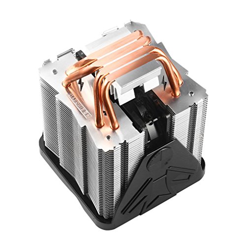 LESHP CPU Cooler with 4 Pure Copper Premium Heatpipes & PWM Smart CPU Cooling Fan 180W TDP for Intel/AMD, Support Multiple Sockets