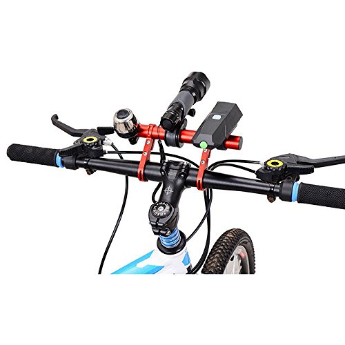 niceEshop Bike Bracket Handlebar Extension Headlight Camera Mount Bicycle Handlebar Extender with Aluminum Alloy Bracket Flashlight Headlamp, Speedometer Extension Installation Space Saver